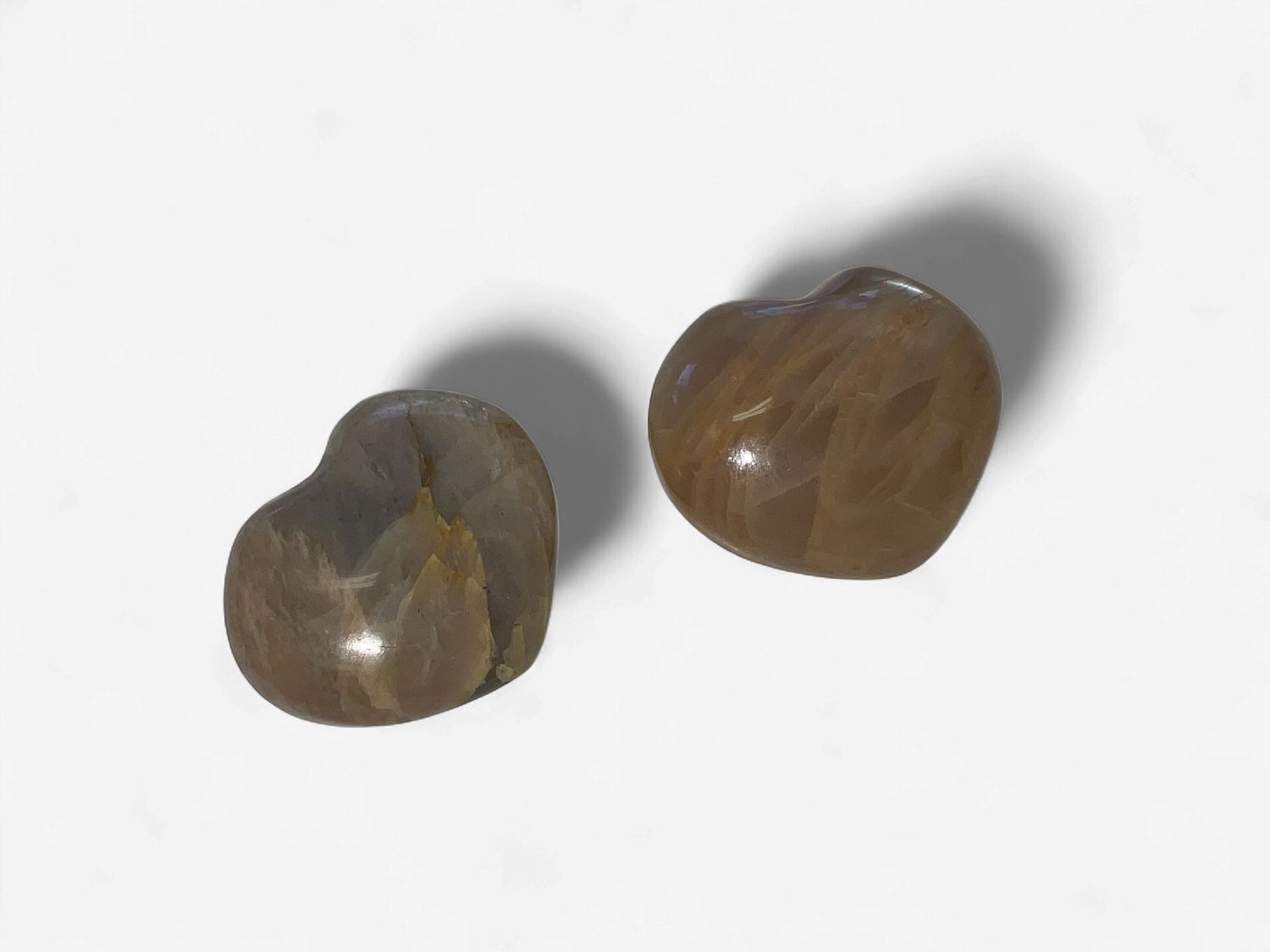 Peach Moonstone Hearts $10
