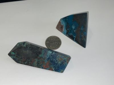 Azurite–Turquoise–Hematite Freeform $60
