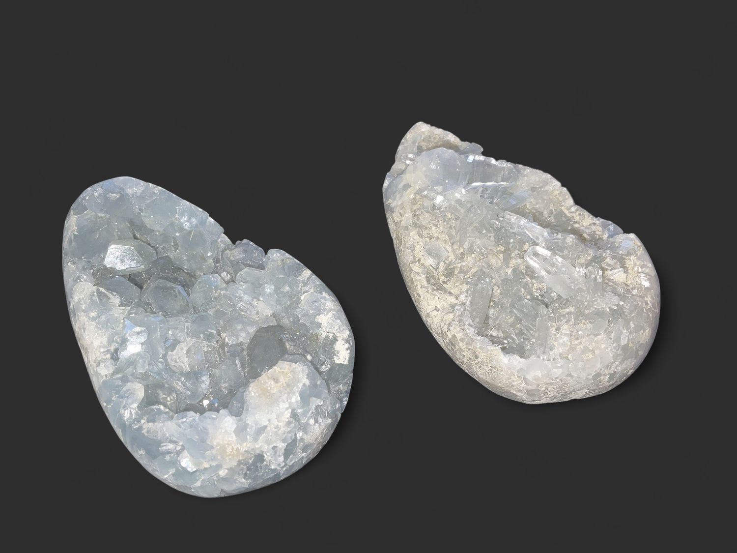 Celestite Egg Geode $45