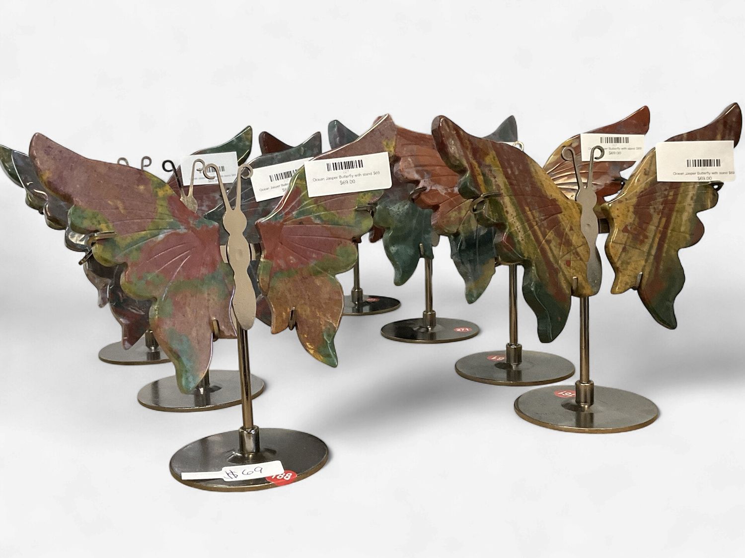 Ocean Jasper Butterfly with stand $69