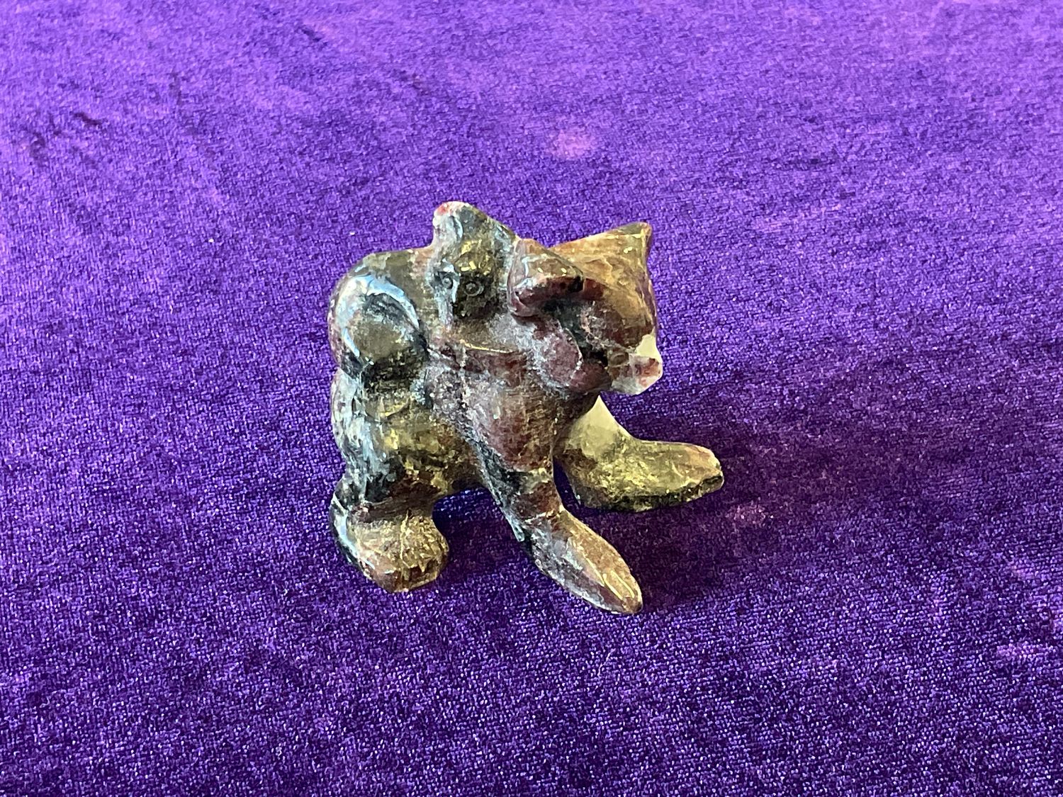 Garnet with Arfvedsonite Matrix Assorted Carving, Type: Koala