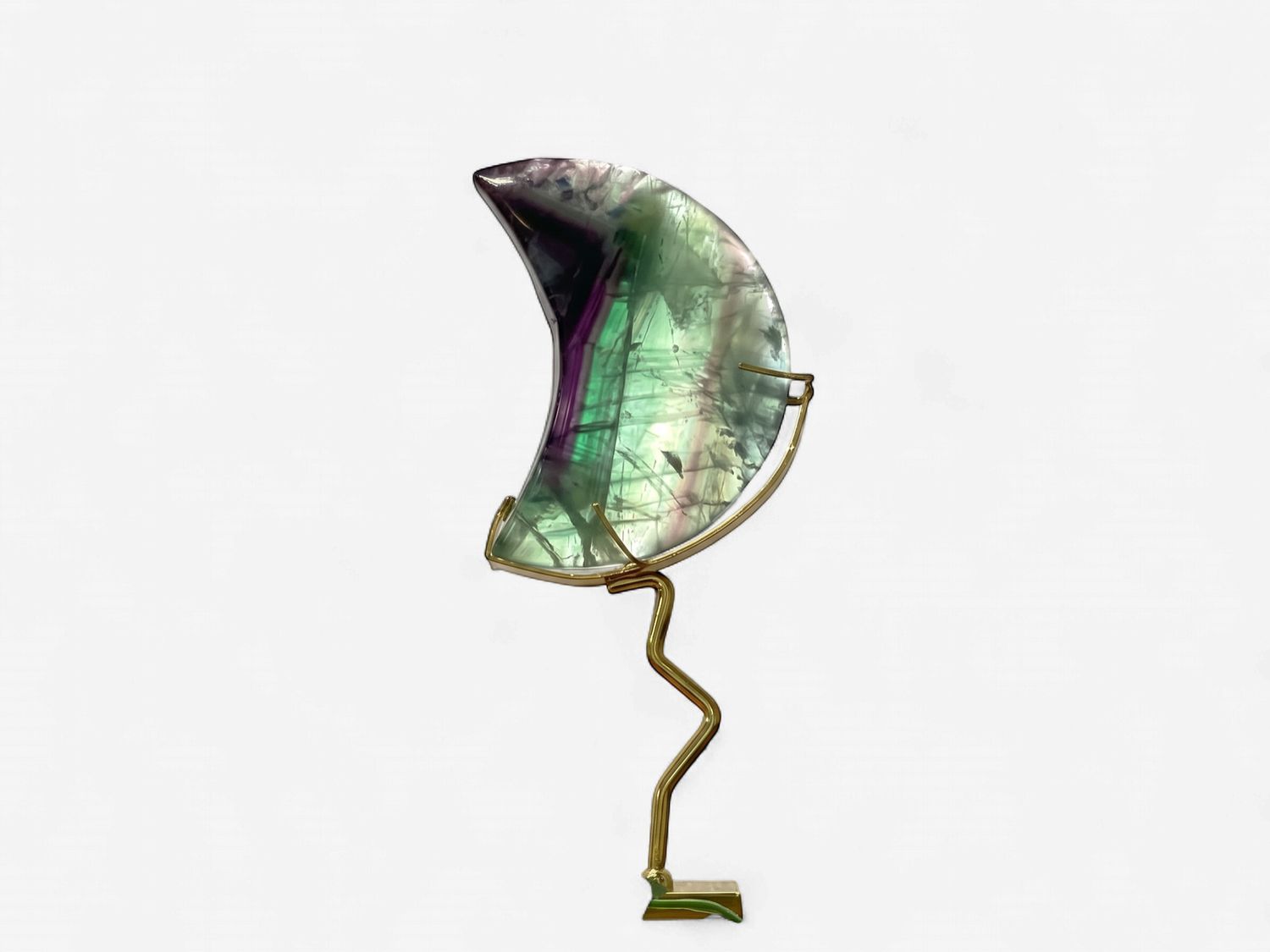 Fluorite Moon with stand $45