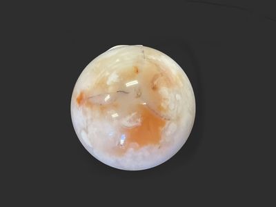 Carnelian Flower Agate sphere