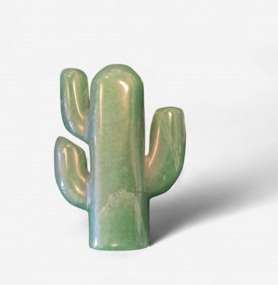 Green Aventurine Cactus Carving