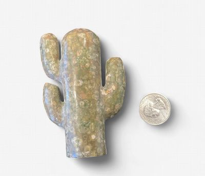 Rainforest Jasper Cactus Carving