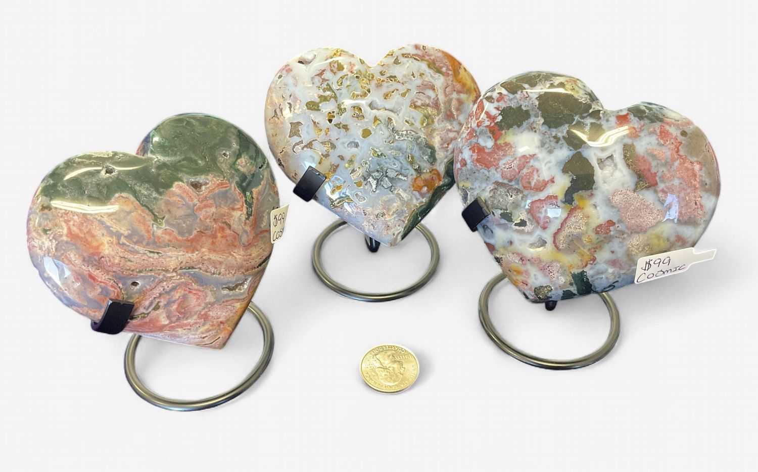 Cosmic Jasper Heart Carvings, cost: $99