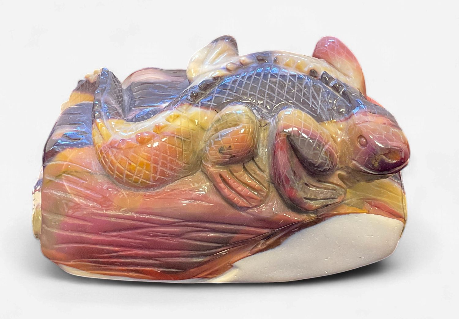 Mookaite Lizard Carving