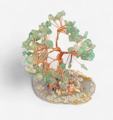 Green Aventurine Tree Carving