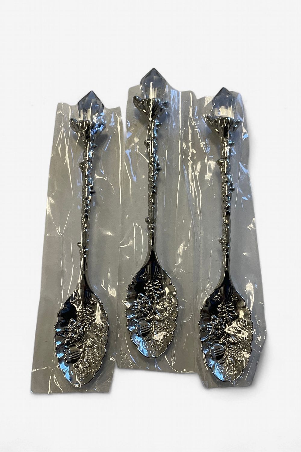 Assorted Crystal Spoons, Type: Silver