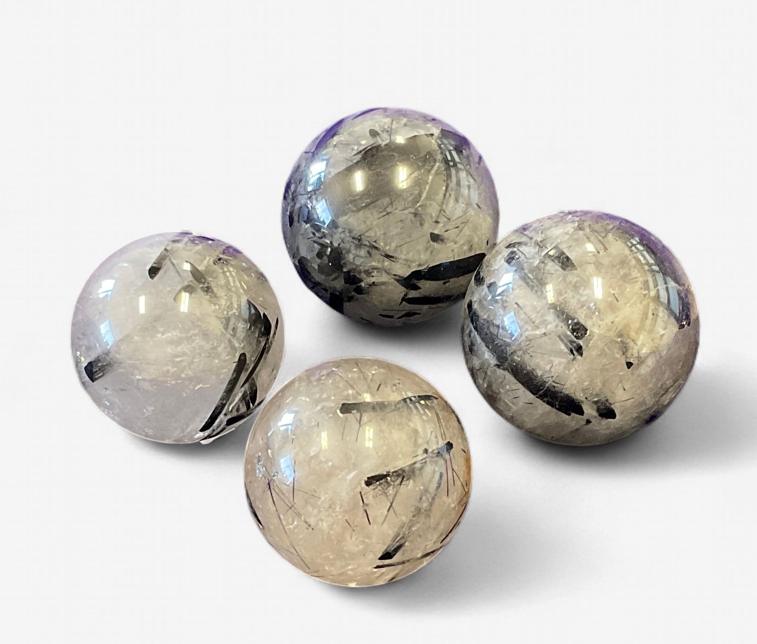 Tourmalated Quartz Spheres, cost: $19