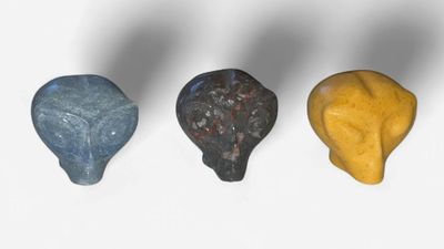 Assorted Alien Head Carvings