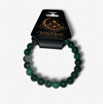 Assorted Green Stone Bead Bracelet