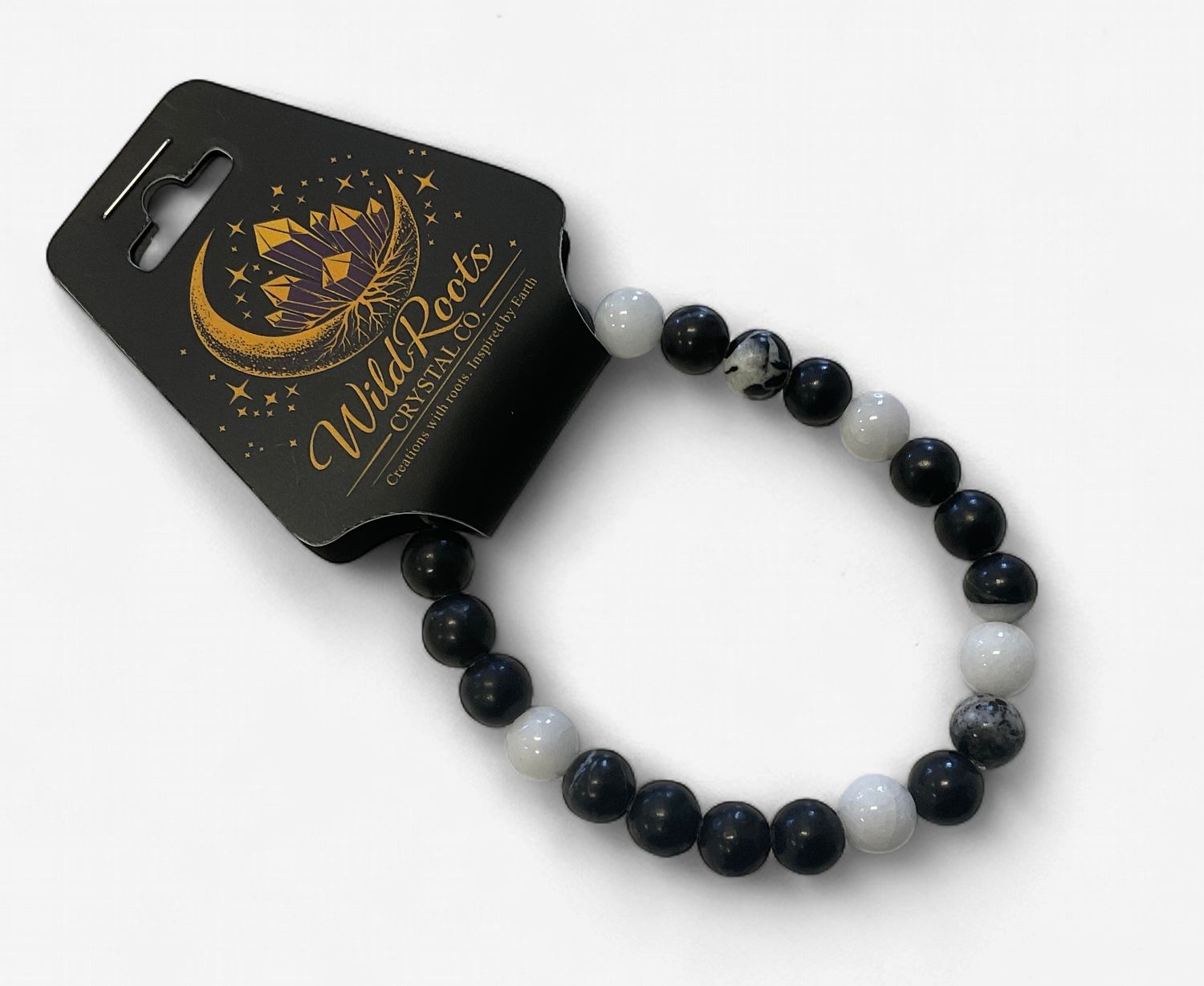 Black Onyx with Quartz beads Bracelet
