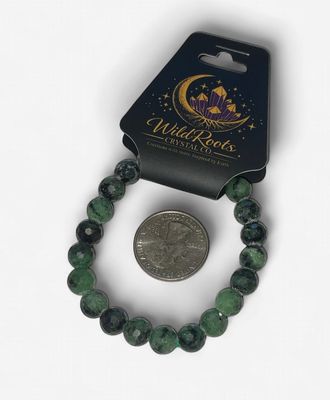 Faceted Ruby Zoisite Bracelet