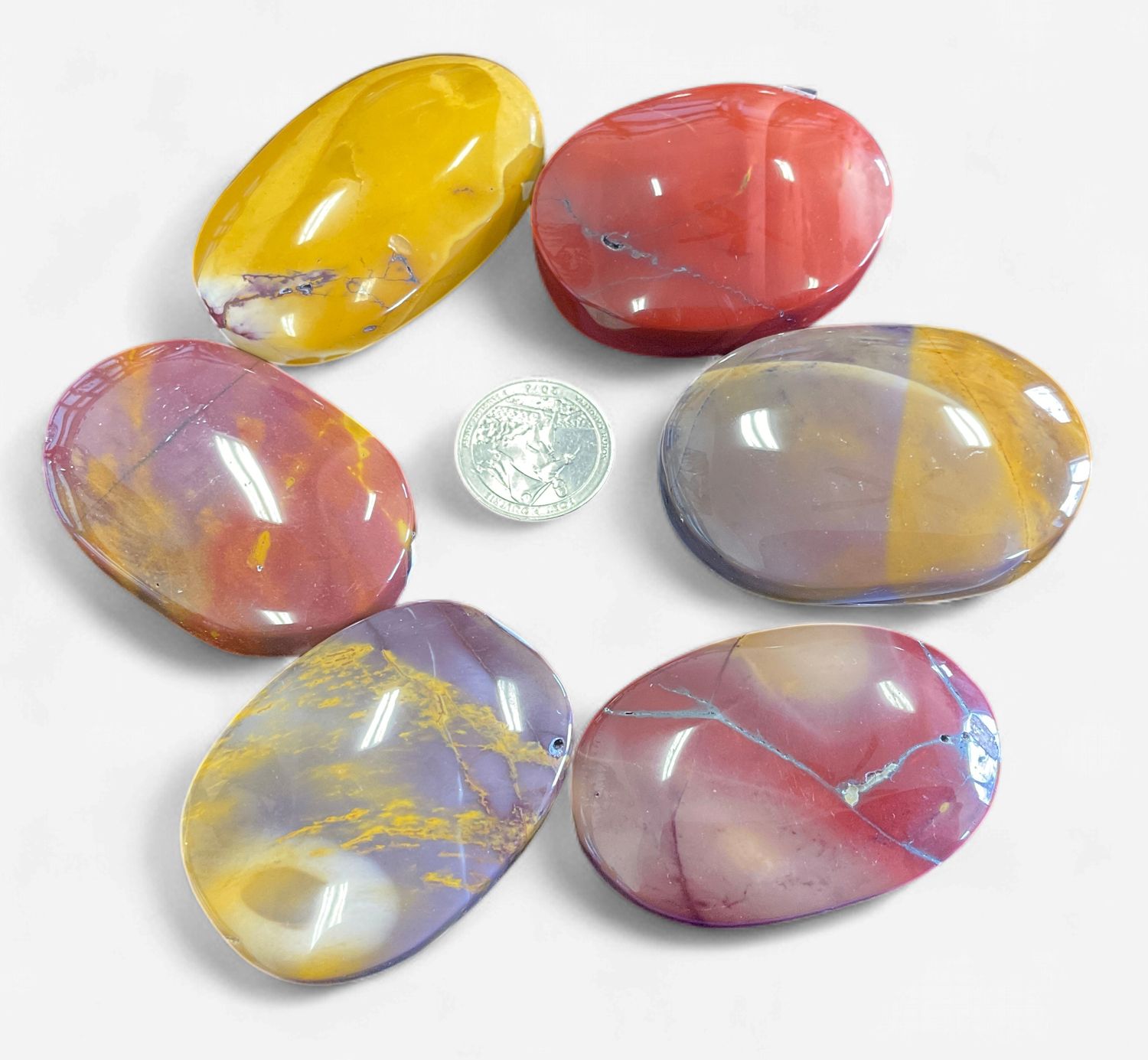 Mookaite Palm Stone, cost: $15