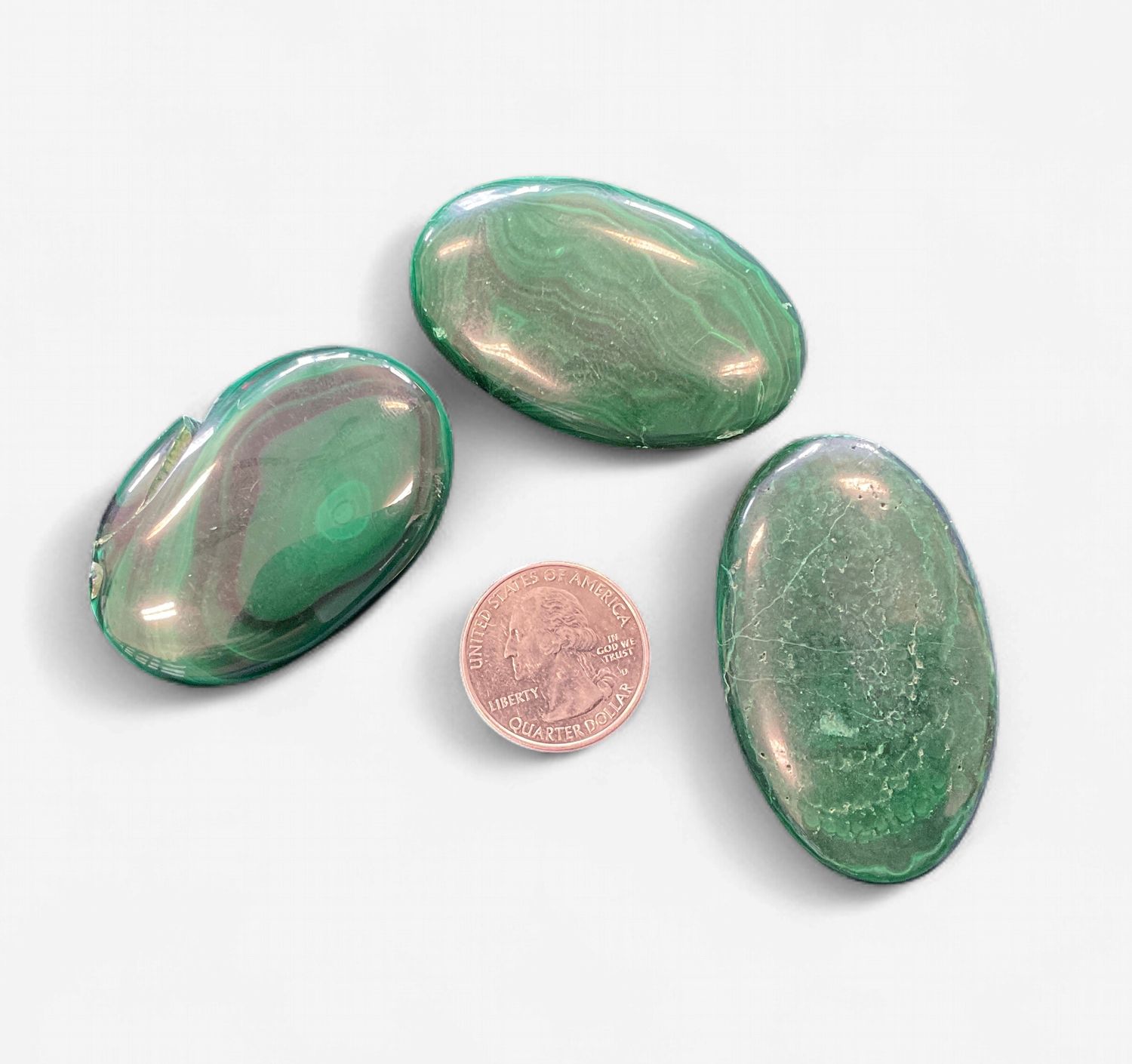 Malachite Palm Stone