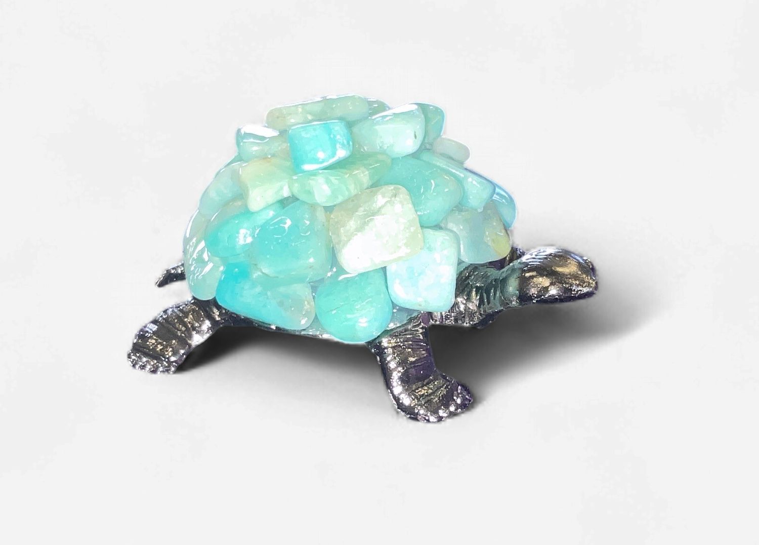 Crystal Chip Turtles, Type: Amazonite