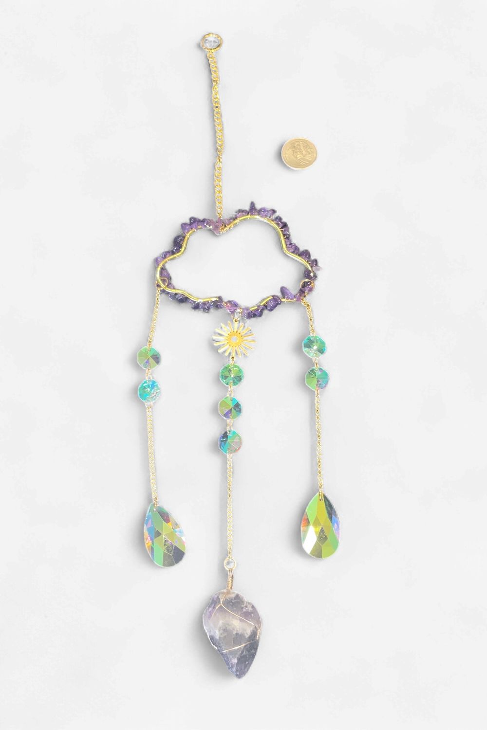 Cloud Sun Catcher, Type: Amethyst