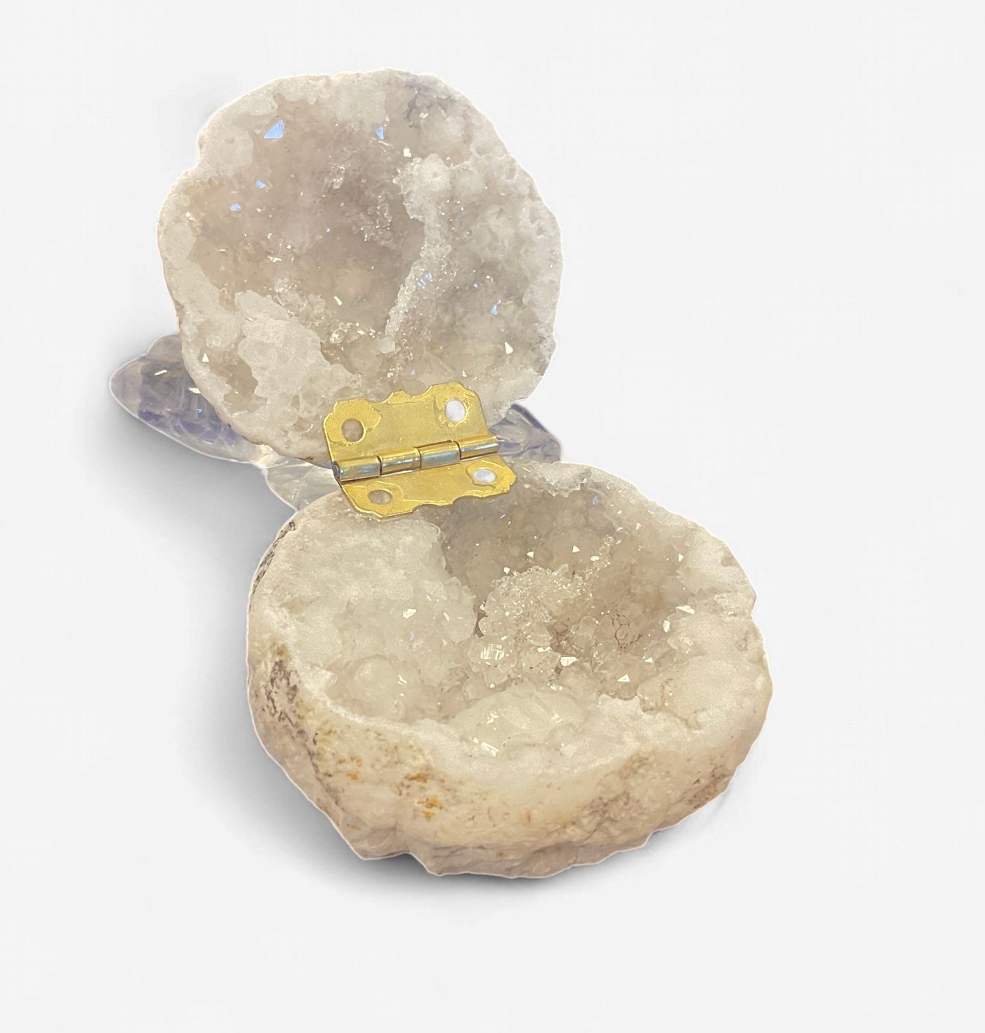 White Crystal Geode Jewelry Box