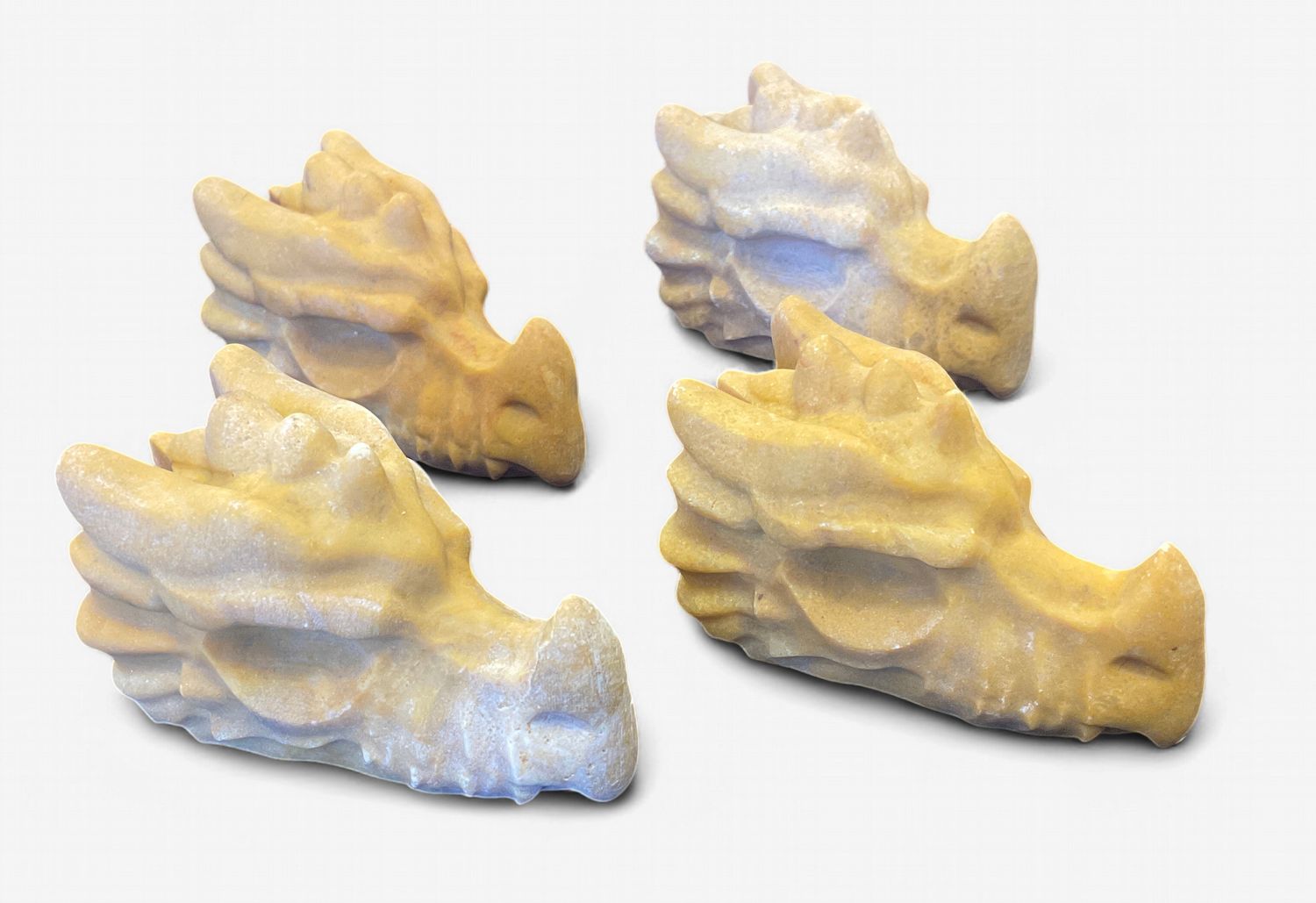 Yellow Jade Dragon Head