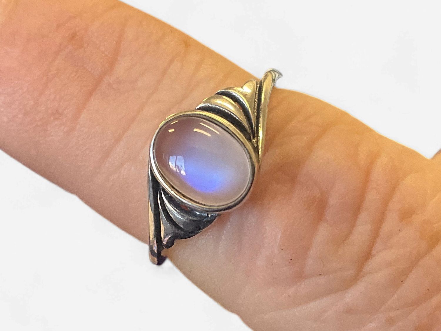 Moonstone Ring, Shape: Solid