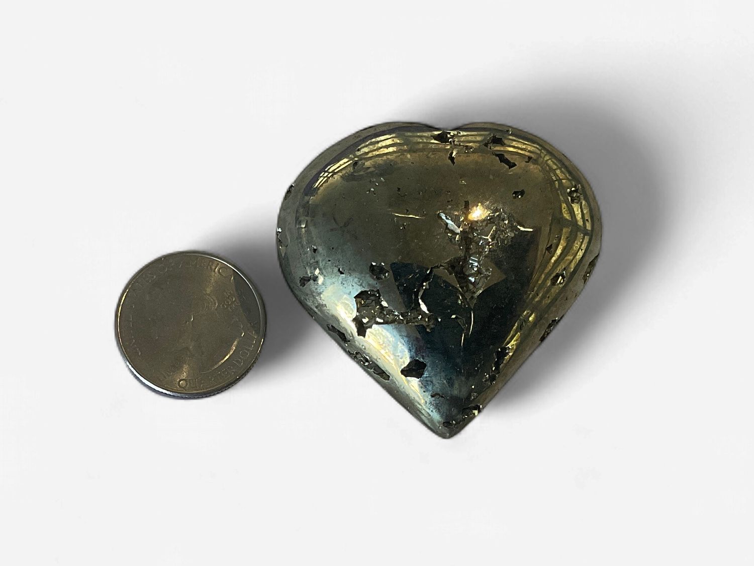 Druzy Pyrite Hearts, cost: $25