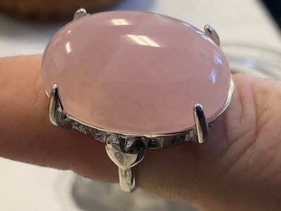 Rose Quartz Statement Ring