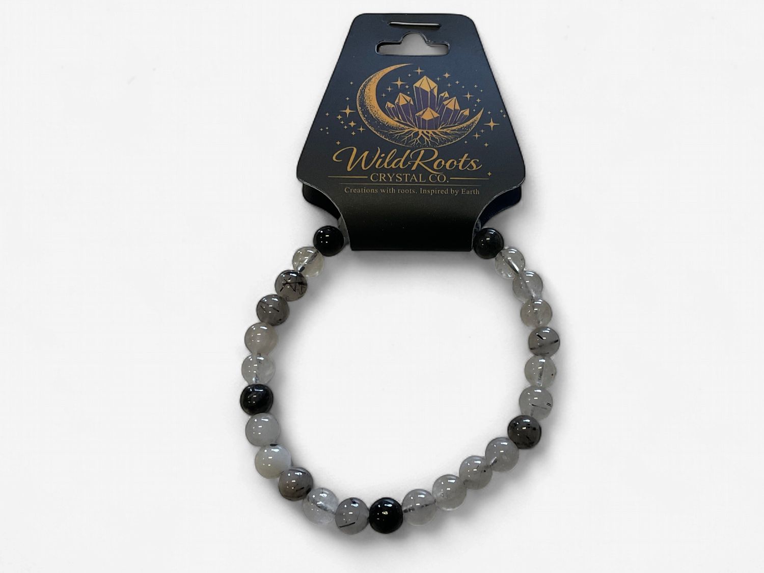 Black Tourmaline bracelet, Size: 6mm