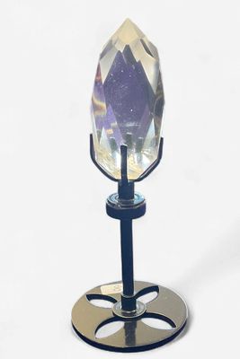 Clear Quartz Drop Rotating Base