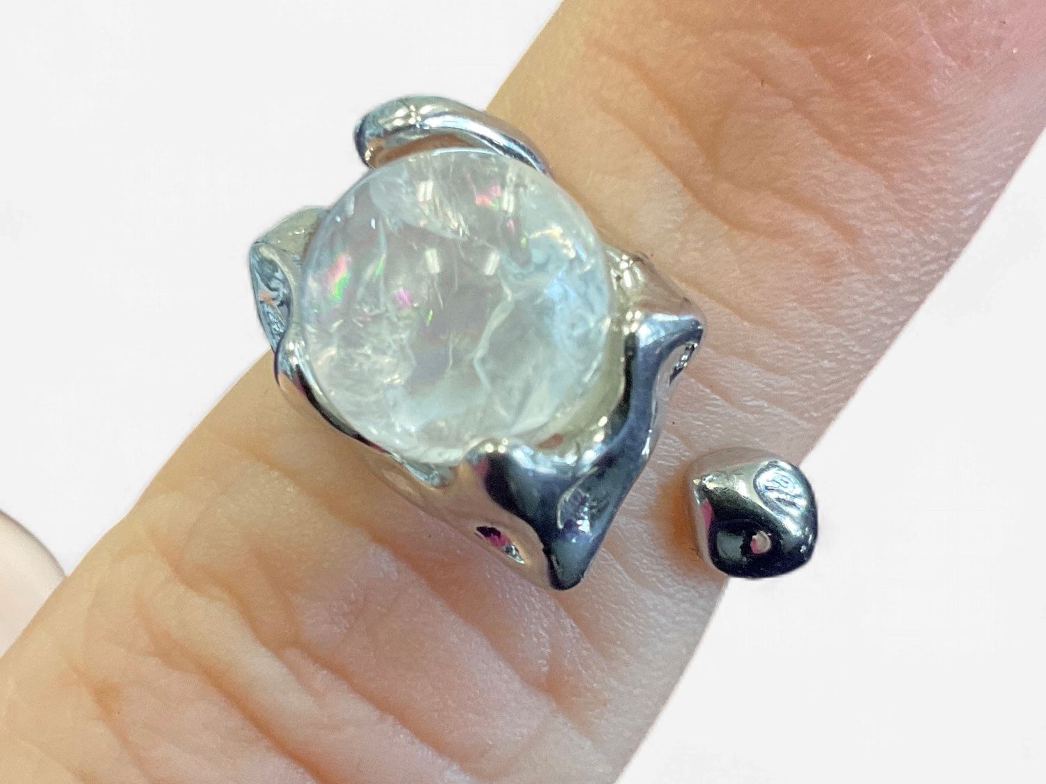 Clear Quartz Ring Rainbows