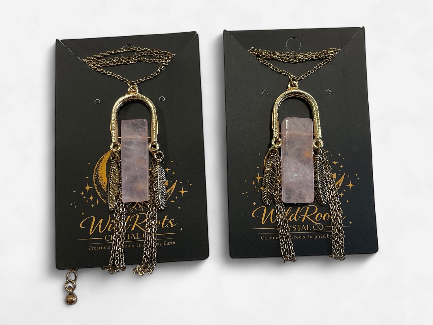Natural Stone Necklaces, Color: Rose Quartz