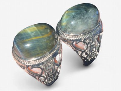 Men's Copper Tiger Eye Ring
