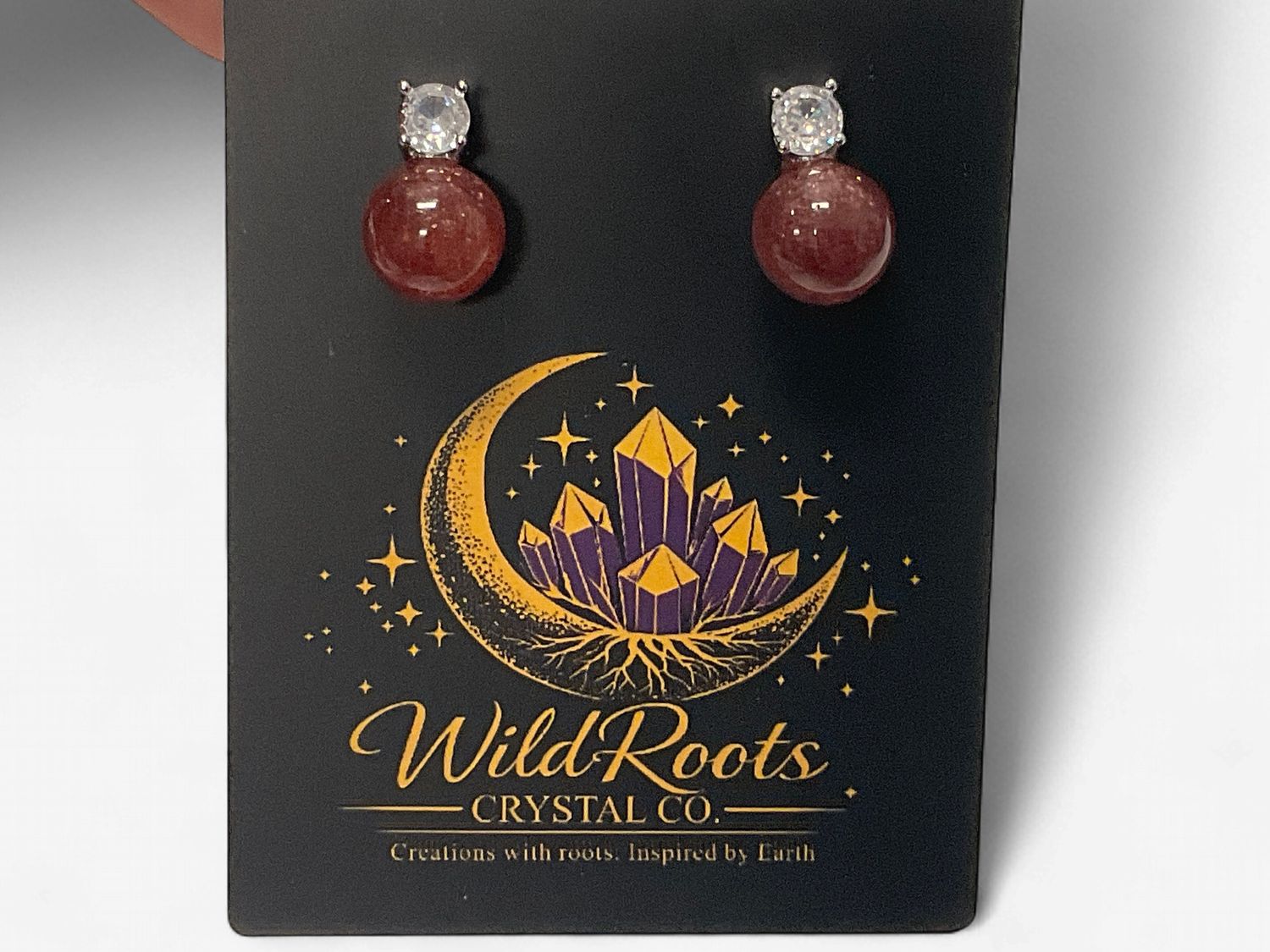 Sunstone &amp; Zircon Earrings