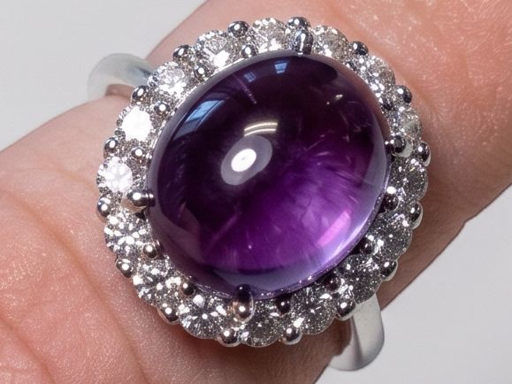Amethyst &amp; Zircon Ring