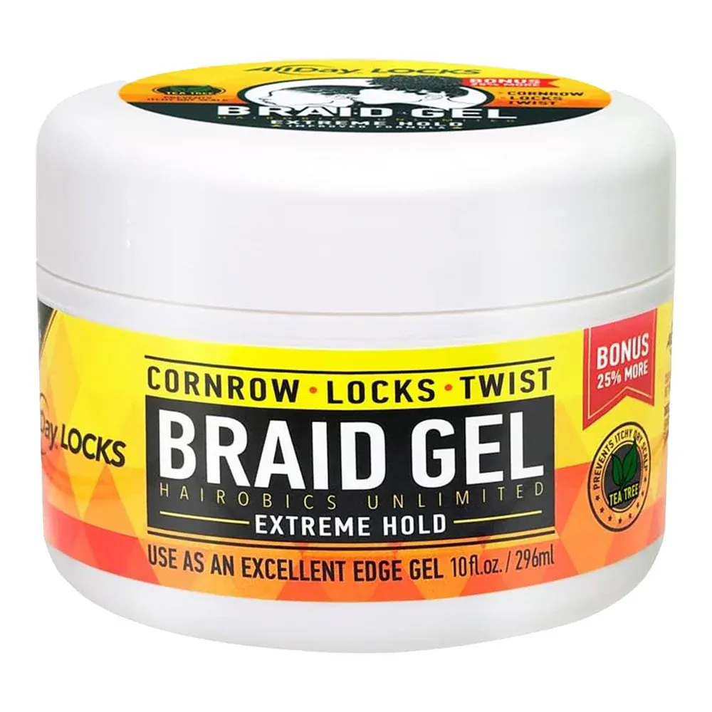 AllDay Locks Braid Gel - Extreme Hold, Size: 10oz