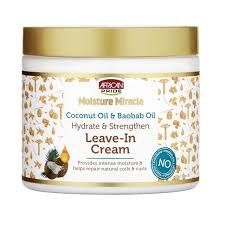 African Pride Moisture Miracle Coconut & Baobab Oil Leave In Cream (15 oz)