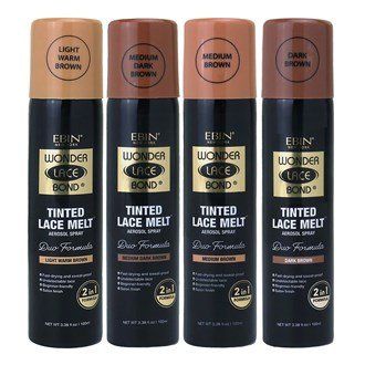 Ebin Tinted Lace Spray (150 ml) Light Warm Brown, Color: Light Warm Brown