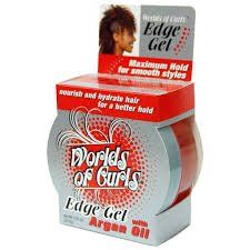 Worlds Of Curls Edge Gel w/Argan Oil (2.25 oz)