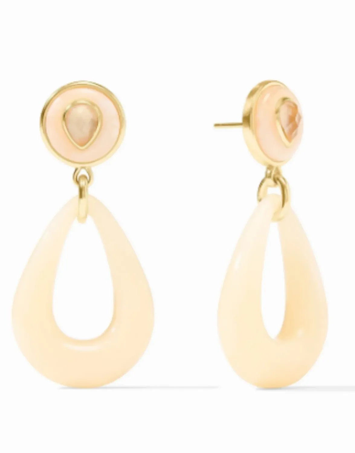 CARNABY STATEMENT EARRINGS, Colour: IVORY