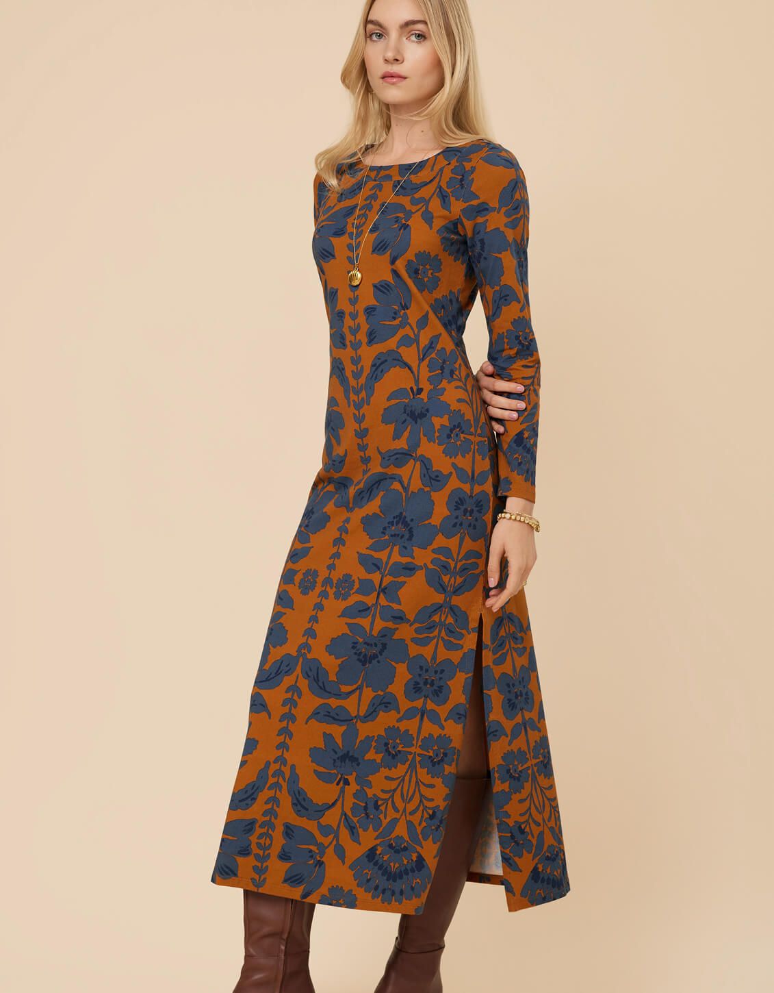 DANIELE VINE CAFE MIDI DRESS
