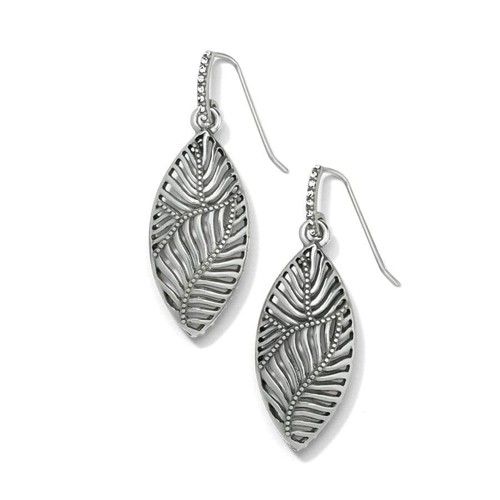 Palmetto Silver &amp; Crystal French Wire Earrings