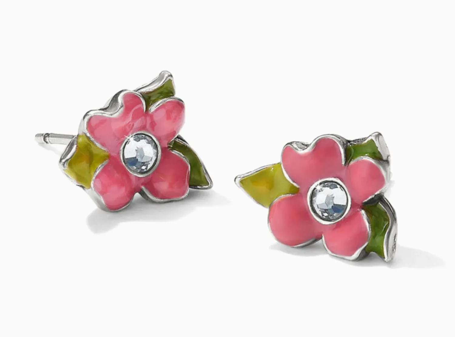 Pink Flower Child Mini Post Earrings