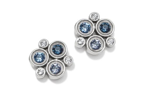 Blue Constella Cluster Post Earrings