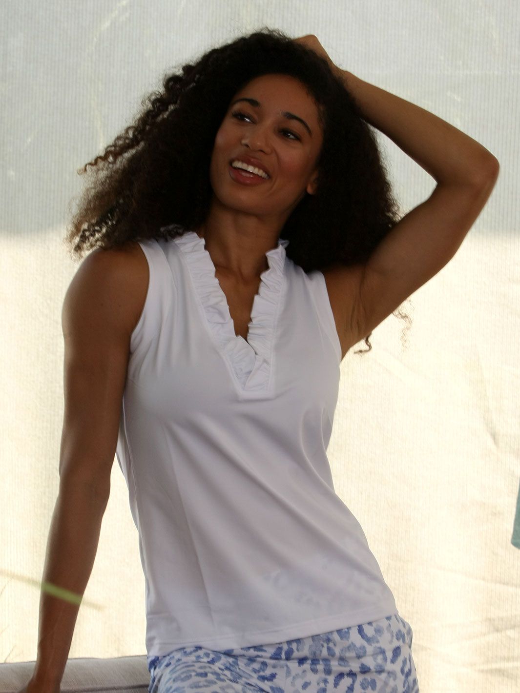 CALLA RUFFLE TOP