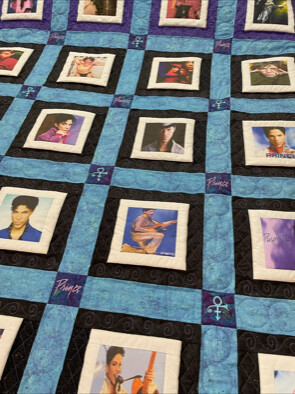 Customer Leslie’s Prince photo quilt