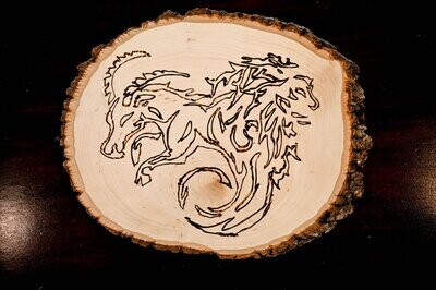 Dragon Wood Burn Art