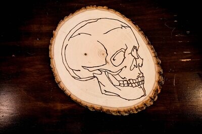 Skull Wood Burn Art