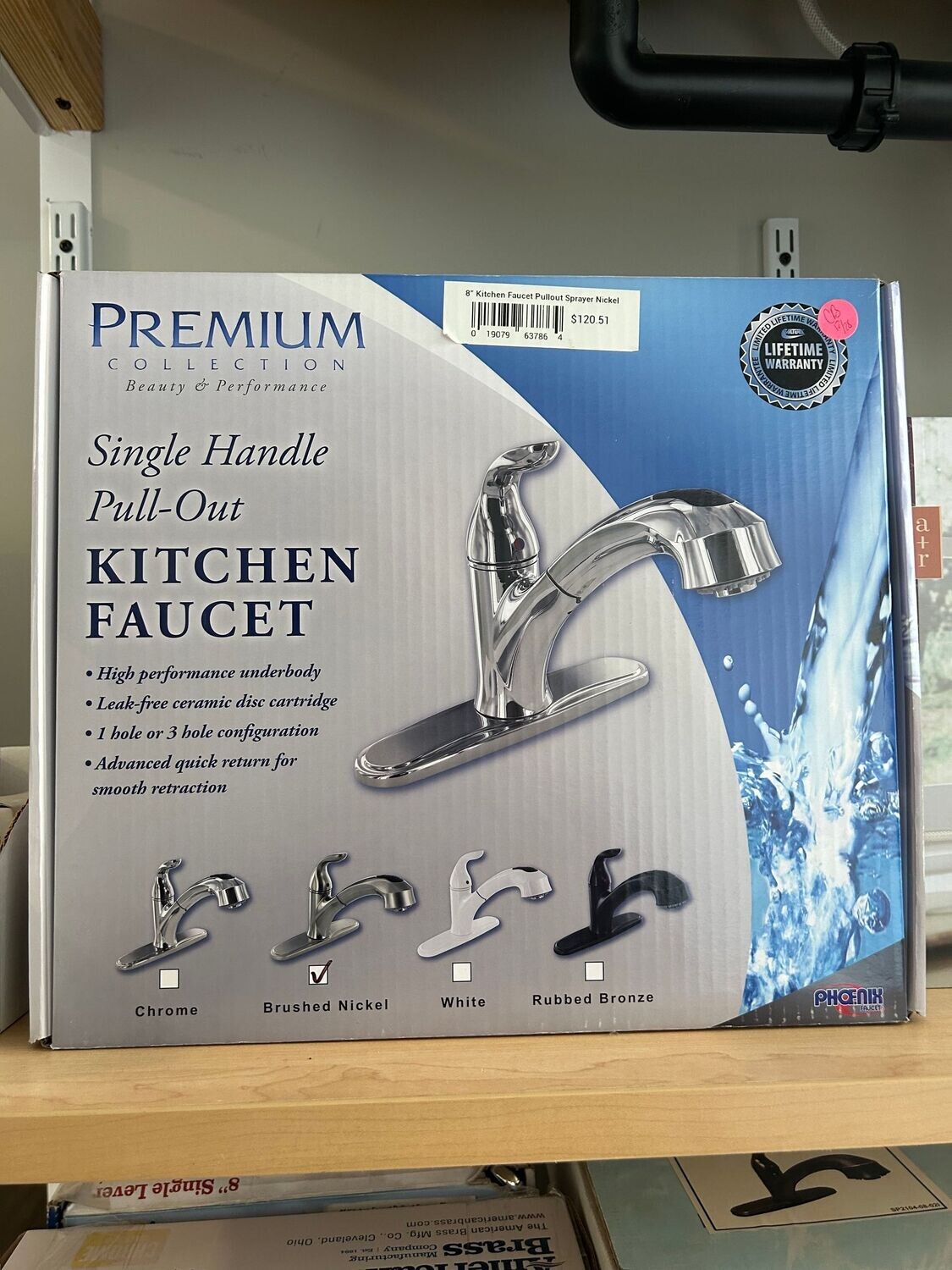 8" kitchen faucet pullout sprayer nickel