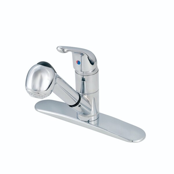8" Single Lever Pull Out Kitchen Faucet w/ Brass Underbody