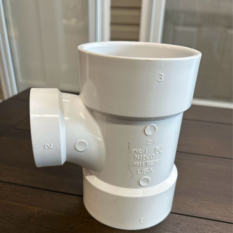 3 3" to 2" PVC Tee